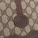 GUCCI GG Supreme Web Sherry Line Bag PVC Beige Gold 001 066 0551 Auth 210241-15