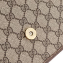 GUCCI GG Supreme Web Sherry Line Bag PVC Beige Gold 001 066 0551 Auth 210241-18