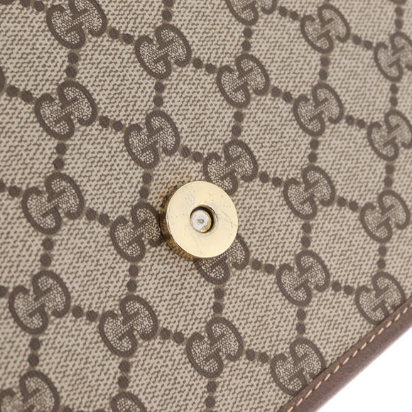 GUCCI GG Supreme Web Sherry Line Bag PVC Beige Gold 001 066 0551 Auth 210241