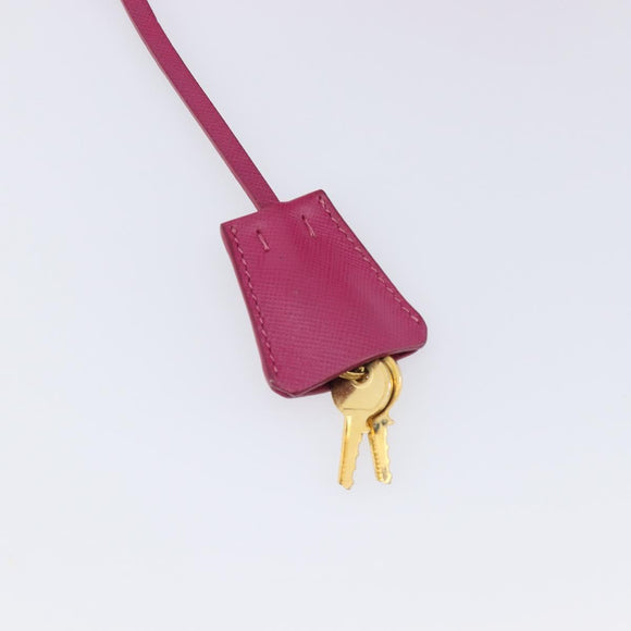 PRADA Chain Shoulder Bag Nylon Pink Gold Auth 210244
