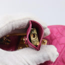 PRADA Chain Shoulder Bag Nylon Pink Gold Auth 210244-19