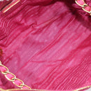 PRADA Chain Shoulder Bag Nylon Pink Gold Auth 210244-22