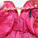 PRADA Chain Shoulder Bag Nylon Pink Gold Auth 210244-24
