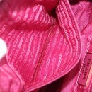 PRADA Chain Shoulder Bag Nylon Pink Gold Auth 210244-27
