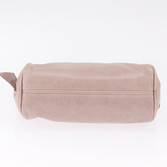 Miu Miu Shoulder Bag Vitellolux Pink Gold Auth 210245A