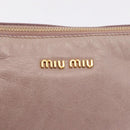 Miu Miu Shoulder Bag Vitellolux Pink Gold Auth 210245A-17