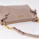 Miu Miu Shoulder Bag Vitellolux Pink Gold Auth 210245A-8