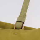 PRADA Tote Bag Nylon Yellow Gold Auth 210247-10