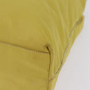 PRADA Tote Bag Nylon Yellow Gold Auth 210247-13