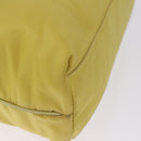 PRADA Tote Bag Nylon Yellow Gold Auth 210247-14