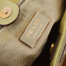 PRADA Tote Bag Nylon Yellow Gold Auth 210247-17