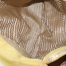 PRADA Tote Bag Nylon Yellow Gold Auth 210247-21