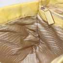 PRADA Tote Bag Nylon Yellow Gold Auth 210247-22