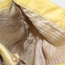 PRADA Tote Bag Nylon Yellow Gold Auth 210247-23