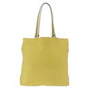 PRADA Tote Bag Nylon Yellow Gold Auth 210247-3