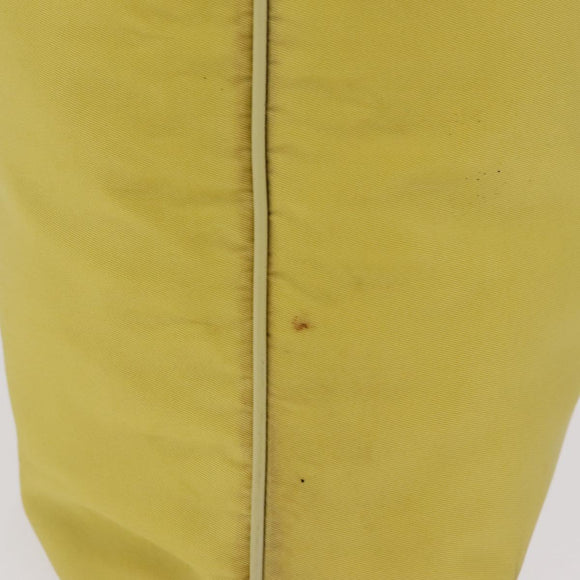 PRADA Tote Bag Nylon Yellow Gold Auth 210247