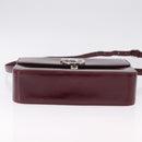 Cartier PANTHERE Shoulder Bag Leather Bordeaux Silver Auth 210248A-12