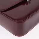 Cartier PANTHERE Shoulder Bag Leather Bordeaux Silver Auth 210248A-13
