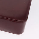 Cartier PANTHERE Shoulder Bag Leather Bordeaux Silver Auth 210248A-15