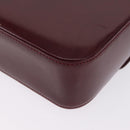 Cartier PANTHERE Shoulder Bag Leather Bordeaux Silver Auth 210248A-16