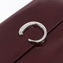 Cartier PANTHERE Shoulder Bag Leather Bordeaux Silver Auth 210248A-18