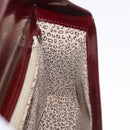Cartier PANTHERE Shoulder Bag Leather Bordeaux Silver Auth 210248A-25