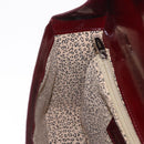 Cartier PANTHERE Shoulder Bag Leather Bordeaux Silver Auth 210248A-26