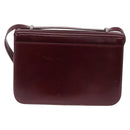 Cartier PANTHERE Shoulder Bag Leather Bordeaux Silver Auth 210248A-3