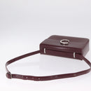 Cartier PANTHERE Shoulder Bag Leather Bordeaux Silver Auth 210248A-8
