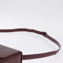 Cartier PANTHERE Shoulder Bag Leather Bordeaux Silver Auth 210248A-9