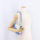 CHANEL Surf Line Choco Bar Chain Bag Canvas Blue Silver CC Auth 210250SM-32