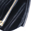 Miu Miu Matelasse Chain Wallet Leather Black Gold Auth 210251V-20