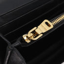 Miu Miu Matelasse Chain Wallet Leather Black Gold Auth 210251V-22