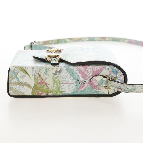 GUCCI Horsebit Tiger Bag Leather Multicolor Gold 625615 2149 Auth 210252SM