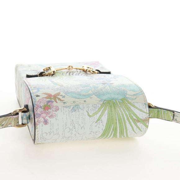GUCCI Horsebit Tiger Bag Leather Multicolor Gold 625615 2149 Auth 210252SM