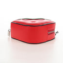 kate spade 3D Strawberry Hello Kitty Chain Bag Leather Red Silver Auth 210253M-10