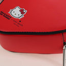 kate spade 3D Strawberry Hello Kitty Chain Bag Leather Red Silver Auth 210253M-14