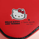 kate spade 3D Strawberry Hello Kitty Chain Bag Leather Red Silver Auth 210253M-15