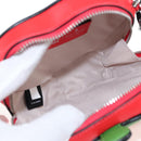 kate spade 3D Strawberry Hello Kitty Chain Bag Leather Red Silver Auth 210253M-18