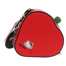 kate spade 3D Strawberry Hello Kitty Chain Bag Leather Red Silver Auth 210253M-3