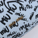 Miu Miu Purse Hand Bag Canvas Blue Gold Auth 210259M-13