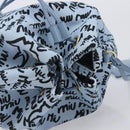 Miu Miu Purse Hand Bag Canvas Blue Gold Auth 210259M-6