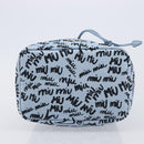 Miu Miu Purse Hand Bag Canvas Blue Gold Auth 210259M-7