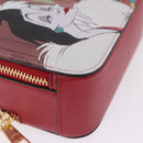 Coach Cruella Hand Bag Leather 2way Red Gold Auth 210263M-13