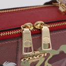 Coach Cruella Hand Bag Leather 2way Red Gold Auth 210263M-18