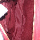 Coach Cruella Hand Bag Leather 2way Red Gold Auth 210263M-24