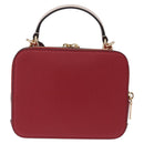 Coach Cruella Hand Bag Leather 2way Red Gold Auth 210263M-3