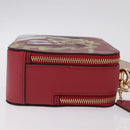 Coach Cruella Hand Bag Leather 2way Red Gold Auth 210263M-4