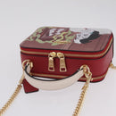Coach Cruella Hand Bag Leather 2way Red Gold Auth 210263M-6
