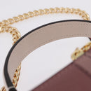 Coach Cruella Hand Bag Leather 2way Red Gold Auth 210263M-8